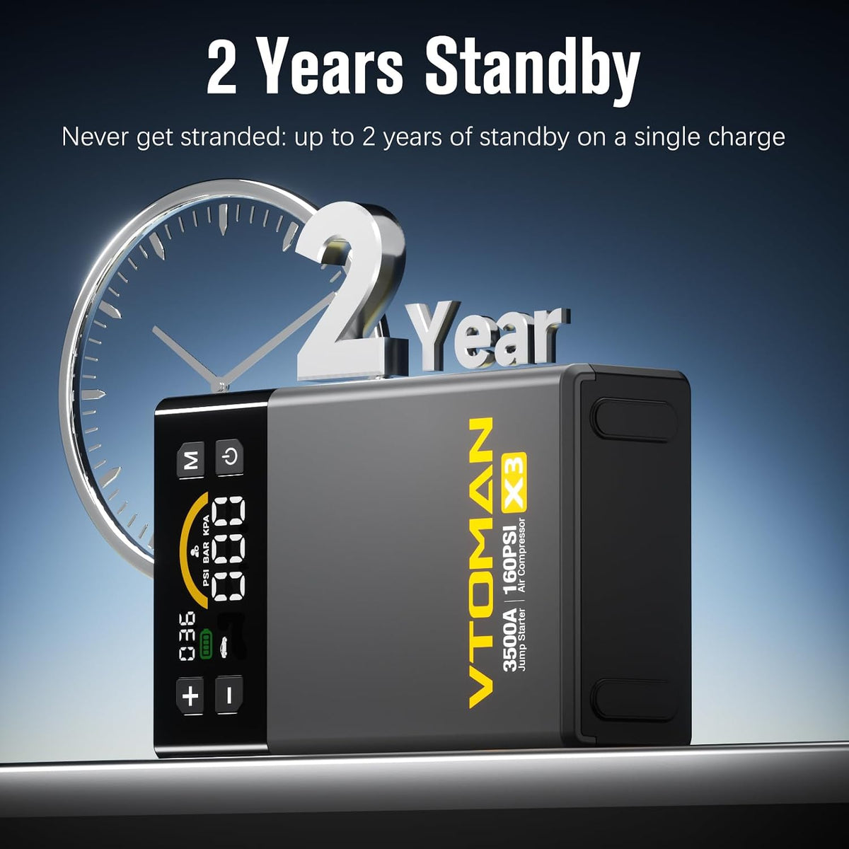VTOMAN X3 Jump Starter with Air Compressor, 3500A Portable Car Jump Starter