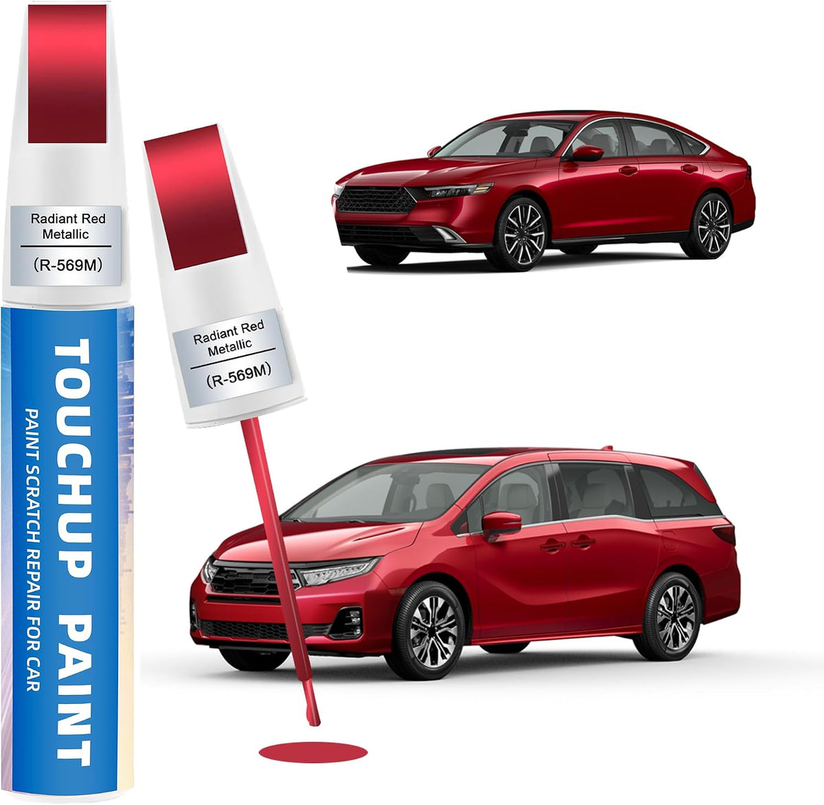 Meteorite Grey Metallic Touch Up Paint 2-in-1 Scratch Repair Pen for Honda
