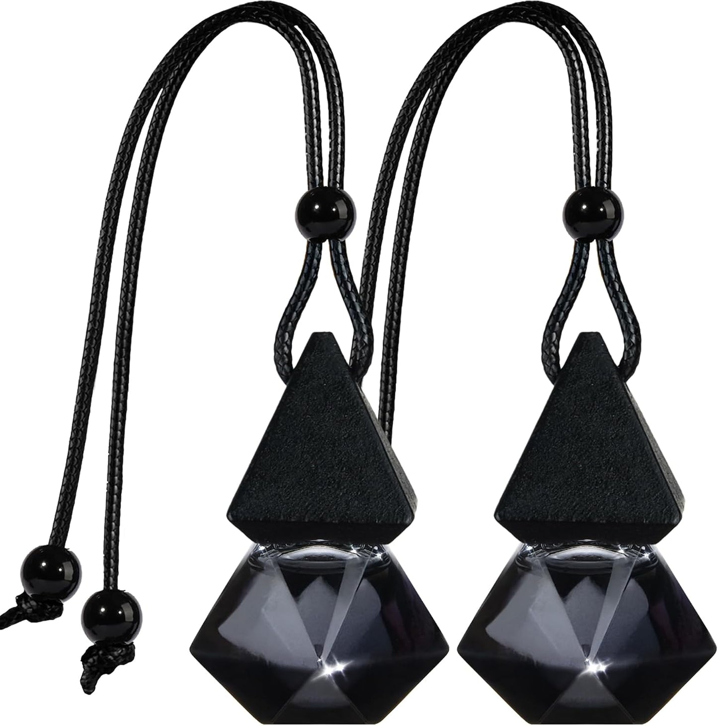 Luxury Perfume Scented Car Air Freshener - Hanging Essential Oil Diffuser with 90-Day Long-Lasting Fragrance, Premium Gift for Women(Pure white linen Scent, 2 x 8ml)