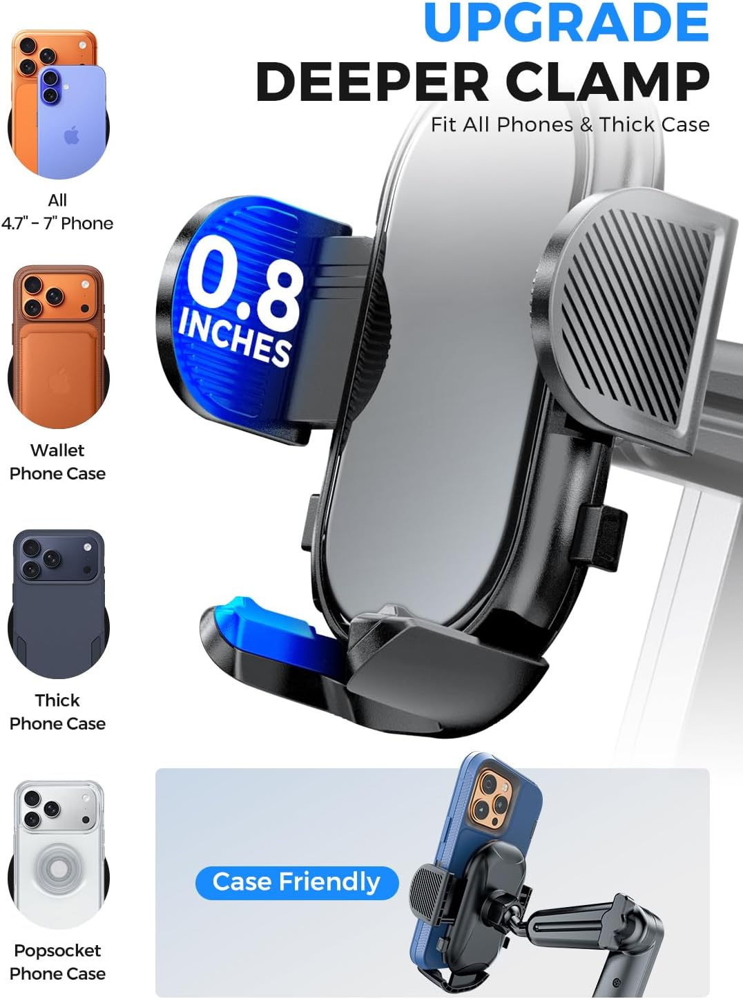 eSamcore Cup Holder Phone Holder, 15" Height Car Cup Holder Phone Mount