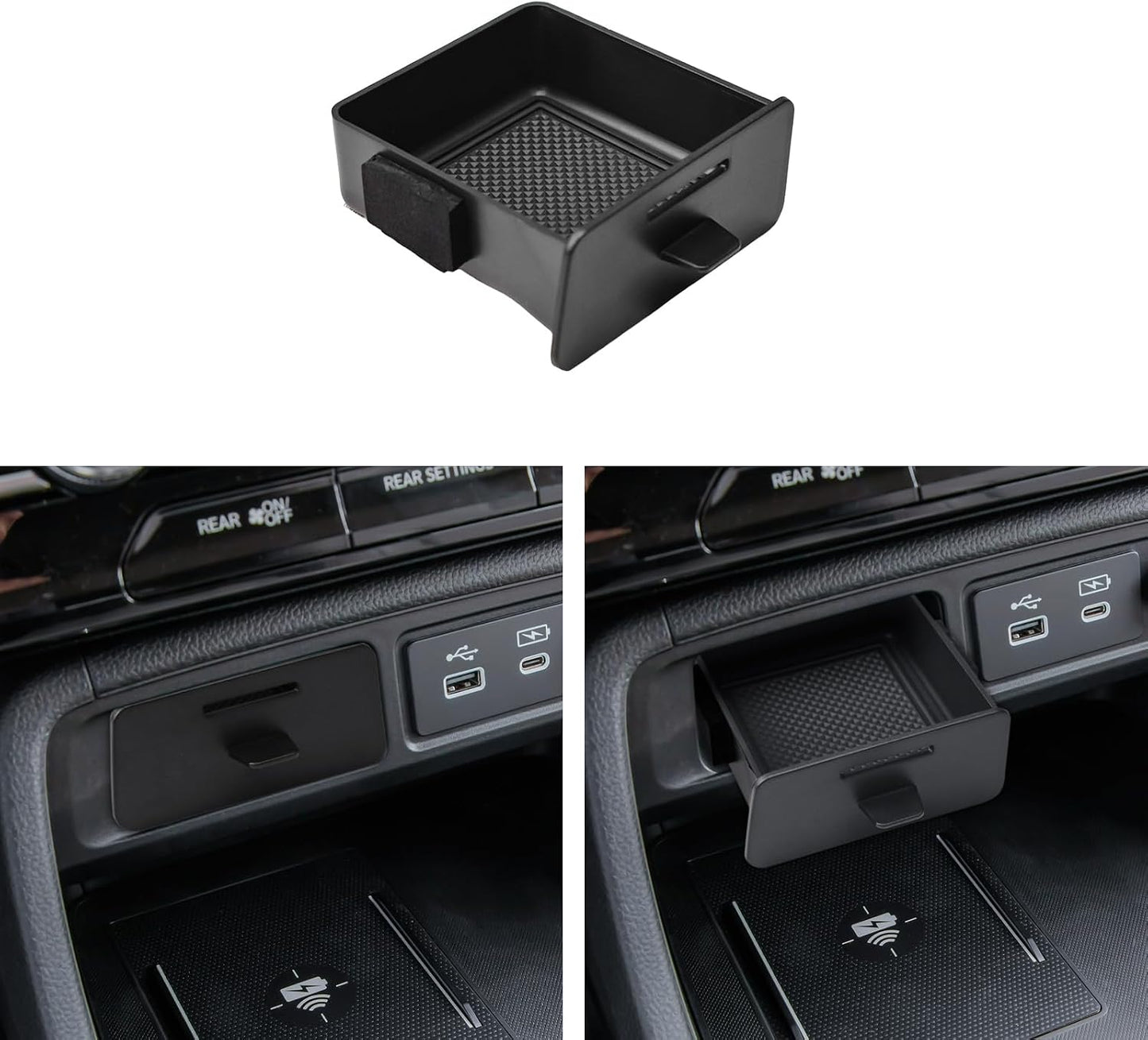 RUNROAD Center Console Organizer Tray Compatible with 2023 2024 2025 2026 Honda Pilot / 2026 Passport Accessories, Armrest Drawer Tray Console For Pilot Passport Secret Compartment Coin Holder