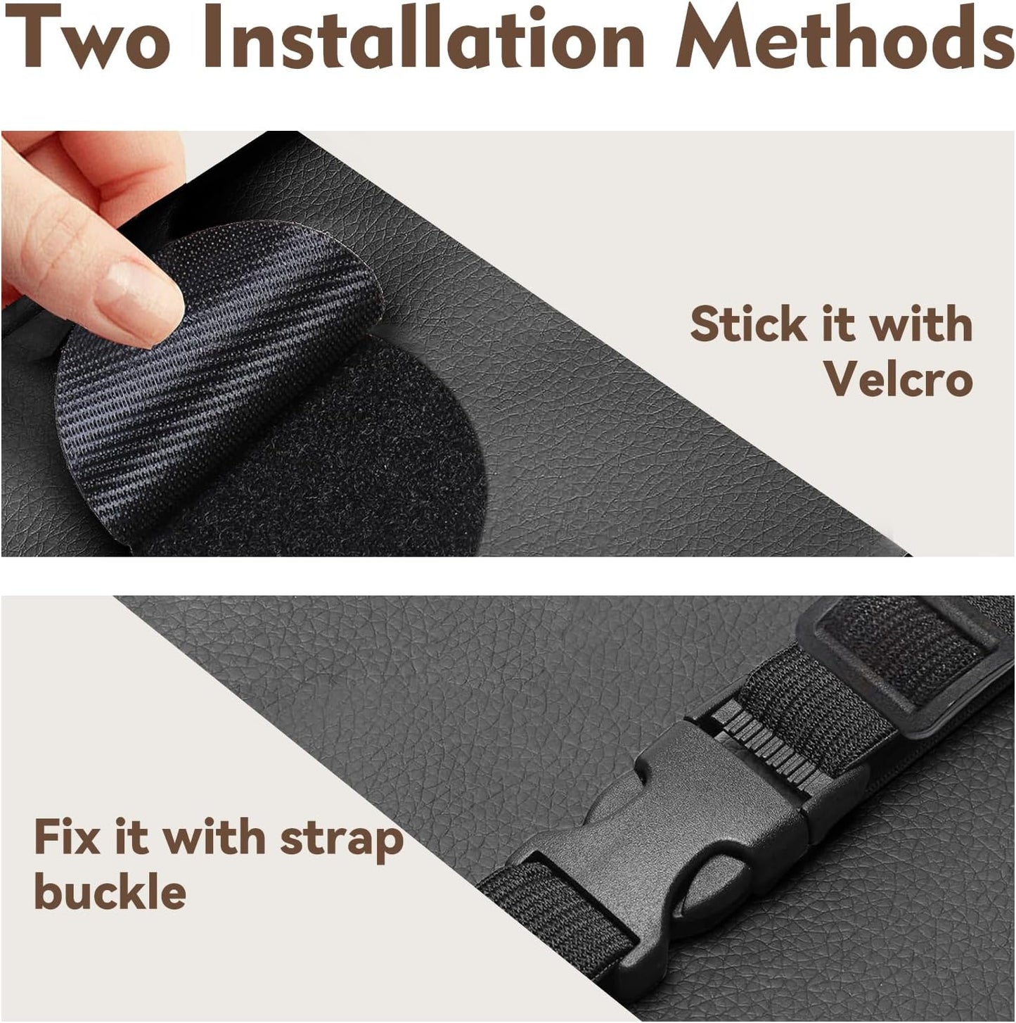 Noaman Upgraded Large Car Tissue Holder Premium PU Leather Tissues Box Cover Backseat Rectangular Napkin Holder for Car Fits for 120 Standard Kleenex Tissues Box for Car Organization Accessories Black