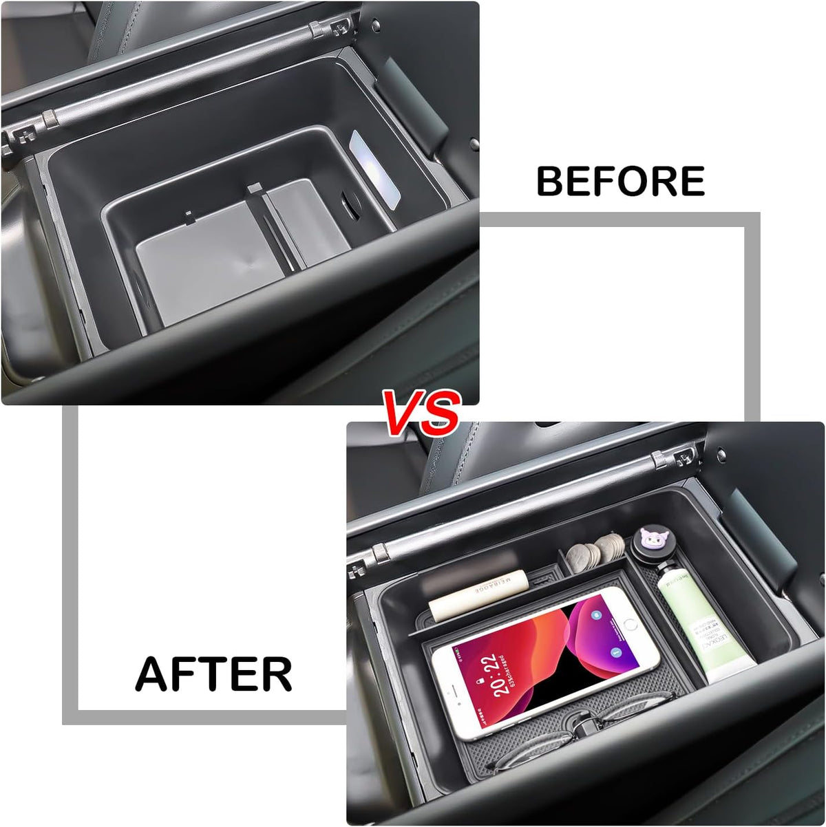 HGWEI Center Console Organizer Tray for 2024 2025 2026 Hyundai Santa Fe