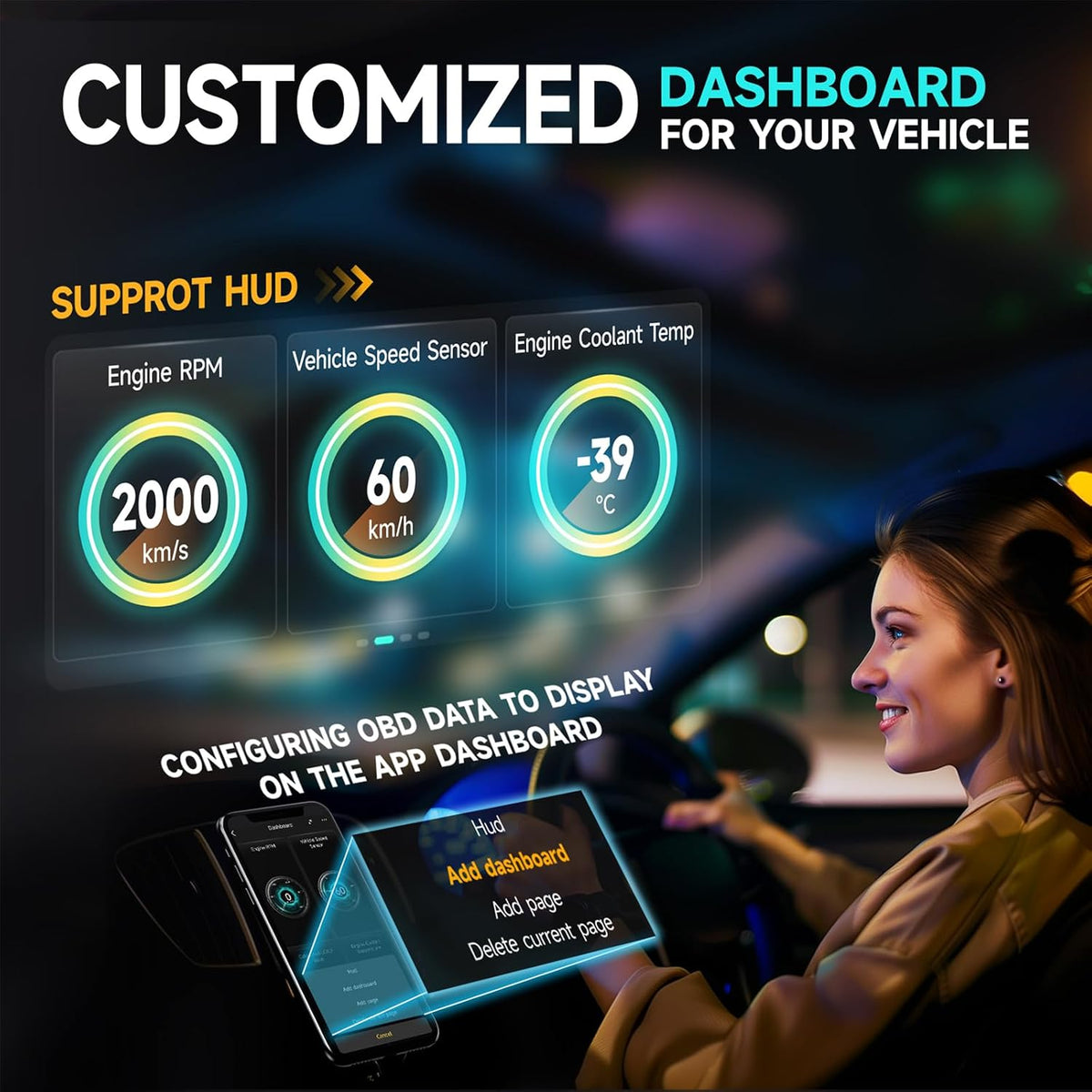 DND Bluetooth OBD2 Scanner - All System Diagnostic Tool for iOS & Android, Code Reader for Cars, Free Updated Vehicle Scan Tool, Bidirectional Diagnsotic Scanner with Oil Reset, Battery Registration