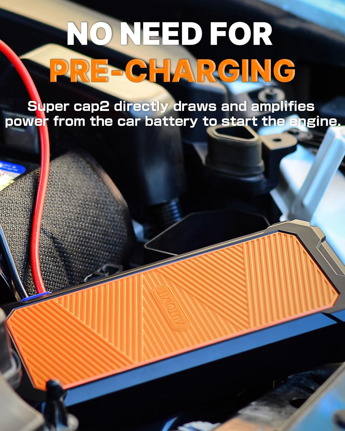 Autowit Super Capacitor Jump Starter, 12V Batteryless Portable