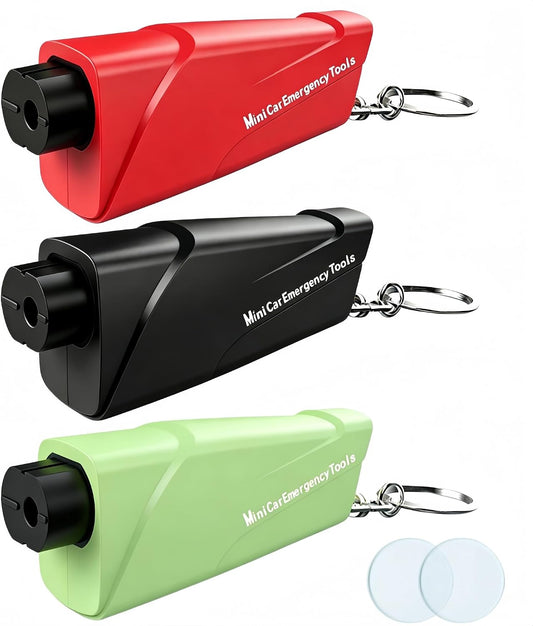 2-in-1 Window Breaker Seatbelt Cutter Keychain & Emergency Car Escape Tool