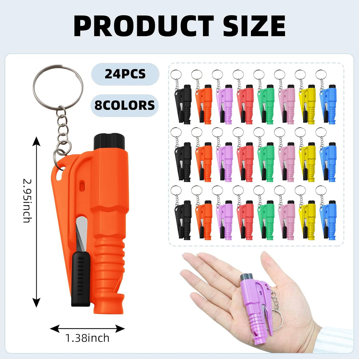 24 Pcs Car Window Breaker Key Chains