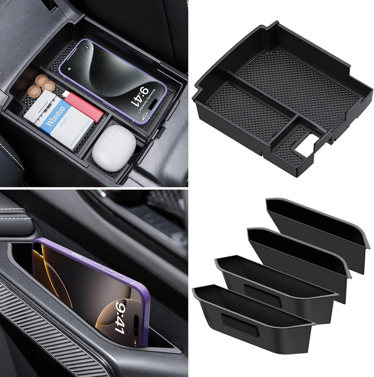 YPHUIKI Center Console Organizer Handle Storage for Ford Bronco 2025 2026
