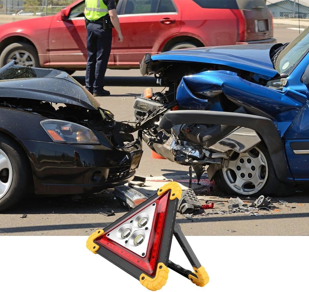 Waterproof Warning Triangle Light, Portable LED Road Flare