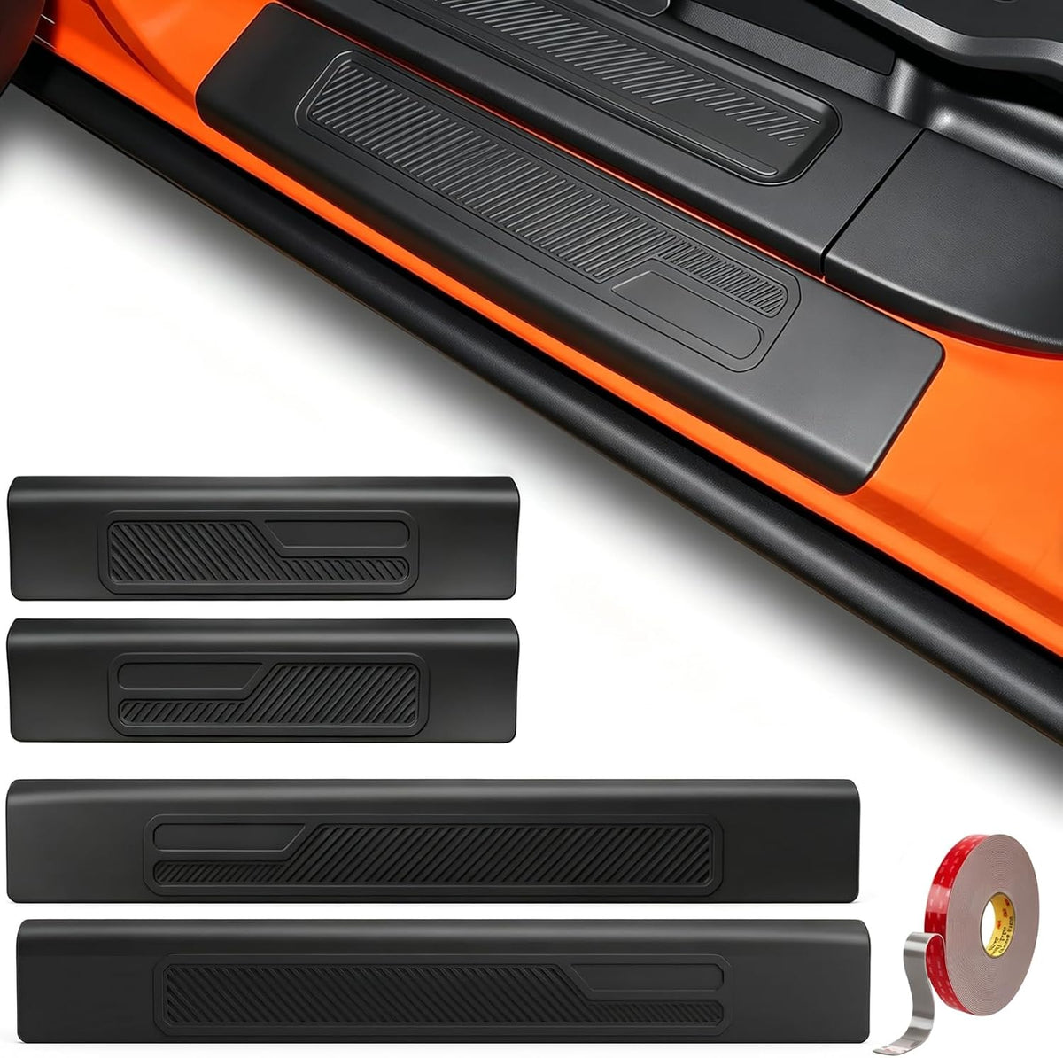 4 PCS Door Sill Guards for 2021-2026 Ford Bronco Accessories 4-Door