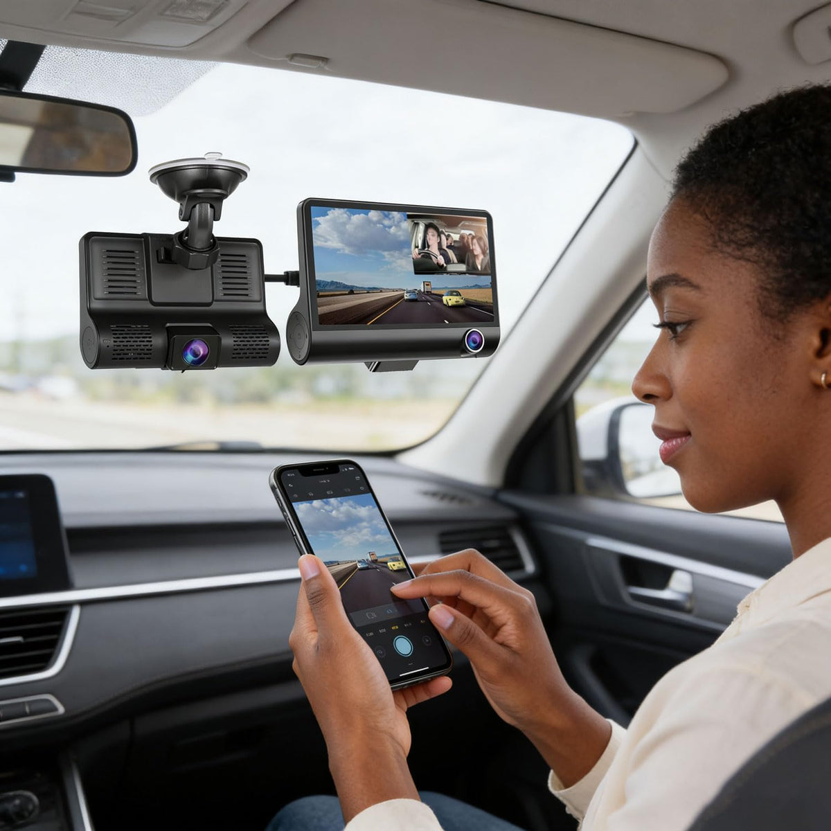 Dash Camera for Cars, Car Camera, Dual Dashcams for Cars with Night Vision, 32GB Card, Loop Recording.