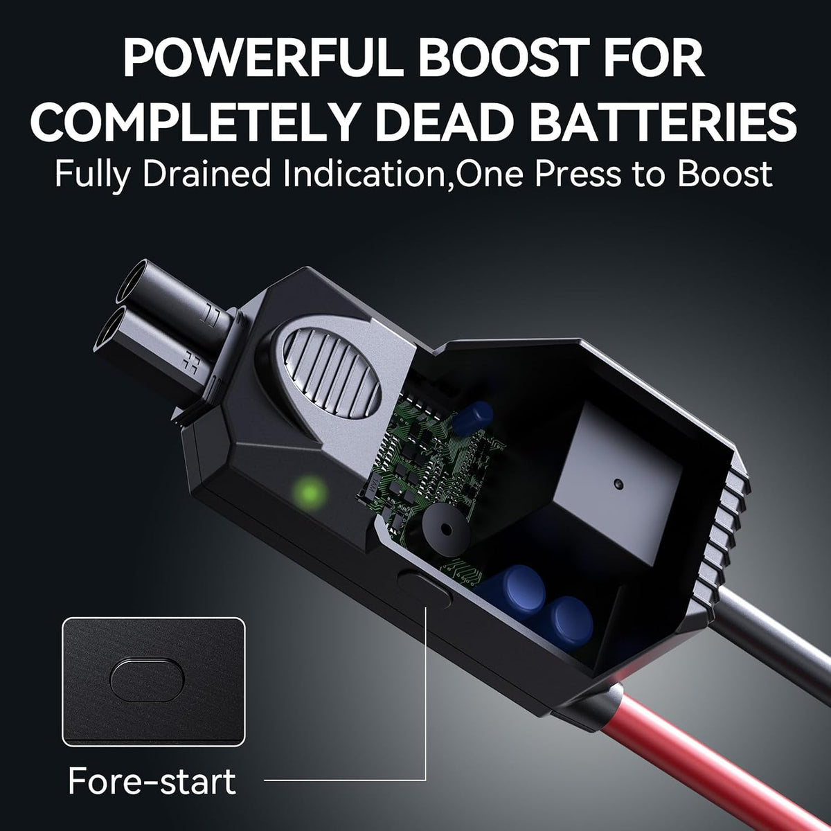 S ZEVZO ET05 Jump Starter 5000A Portable Car Jump Starter Battery Pack (7.2L Gas/ 5.5L Diesel), 51.8Wh 12V Jump Box with USB Ports, LCD Display and 3 Modes Flashlight