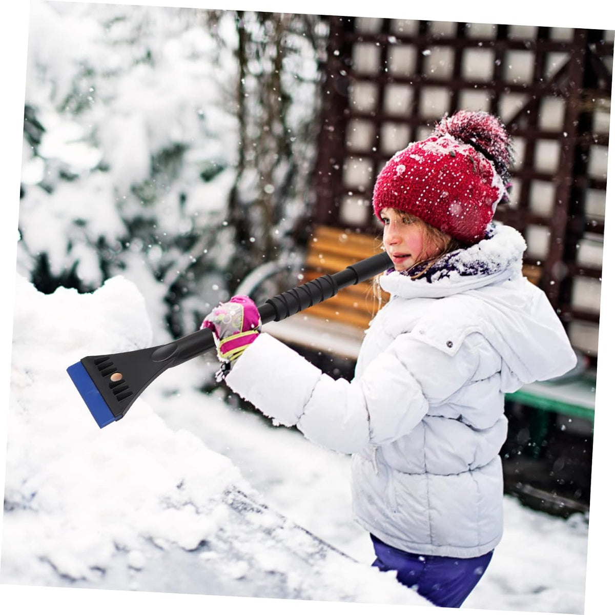 Automotive Snow Removal Tool Snow Brush and Ice Scraper Set Easy to Assemble