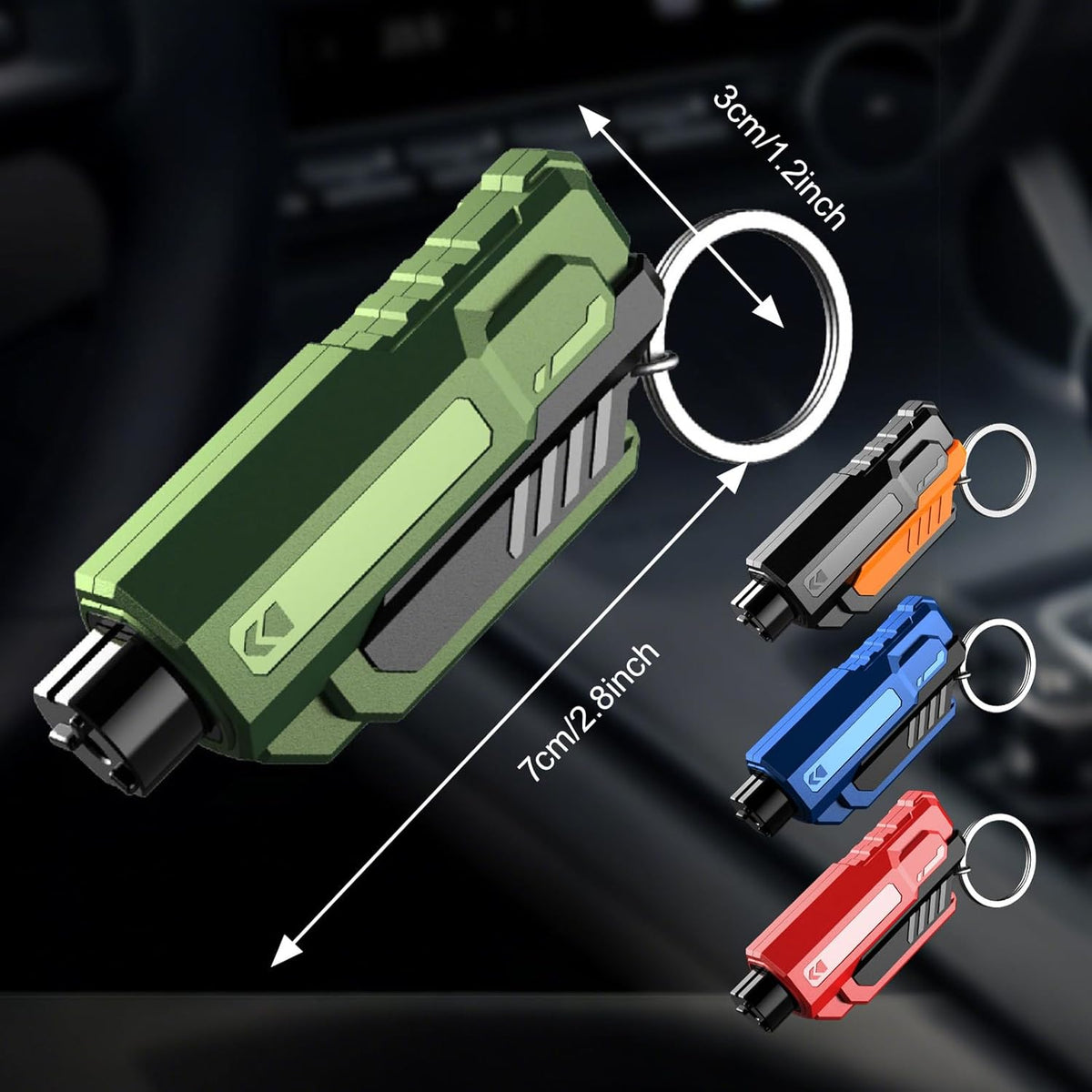 4PCS Car Window Breaker Seatbelt Cutter,Emergency Keychain Car Escape Tool