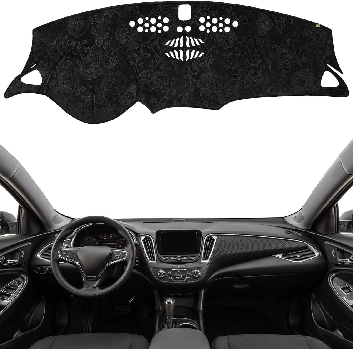 Dashboard Cover Dash Mat Fit for Chevy Malibu 2023-2016 (Without HUD Models),Car Dash Board Mat Anti-Glare Carpet,Non-Slip Pad Sunshield Protector (Flannel)