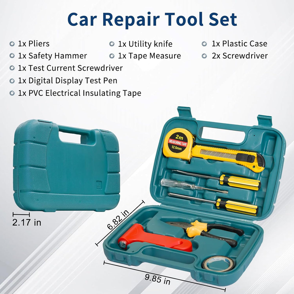 XOOL Car Emergency Kit with Jumper Cables, Car Roadside Emergency Kit, First Aid Kit, Tow Strap & Tool Set – Roadside Safety Kit for Cars, Trucks & SUVs