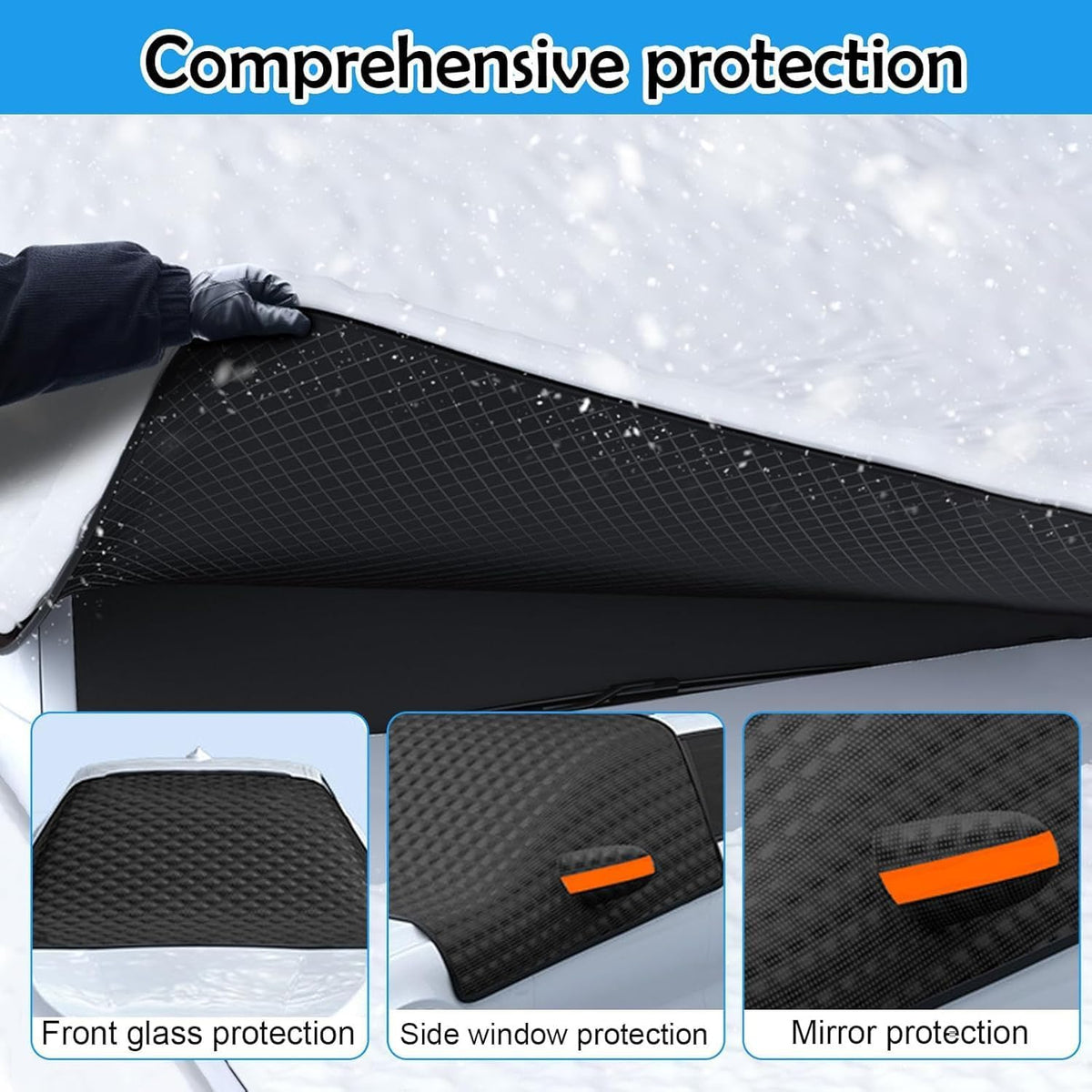 Car Windshield Snow Cover for Chevrolet Chevy Trailblazer 2021-2024 2025, Frost Ice Windscreen Covers, Car Frost Protector for Ice & Sleet, Embedded Magnets