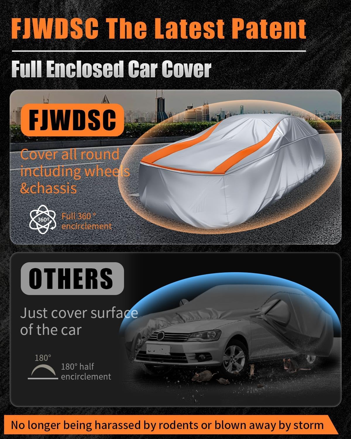 Full Enclosed Sliver Car Cover Universal Fit for CRV,RAV4,Rogue,CX5/CX30,Forester/Crosstrek,Lexus NX/UX,Tiguan,Escape,Tucson,X1/X2,GLA/GLB, XT4/GT4,Audi Q3,Vibe/Aztek,Prius/Civic Hatchback