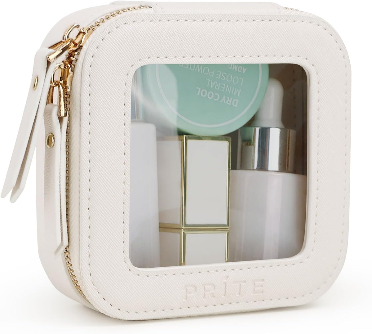 Prite Clear Makeup Bag Small Travel Cosmetic Case Toiletry Bag for Women