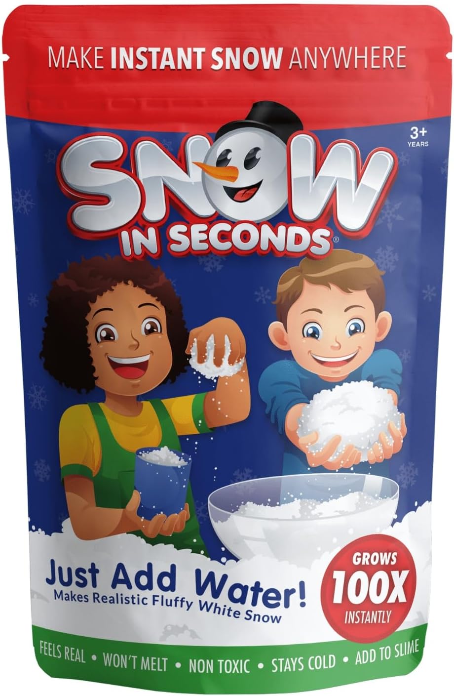 Large Instant Snow Artificial Snow - As Seen on Shark Tank - Make Cloud Slime