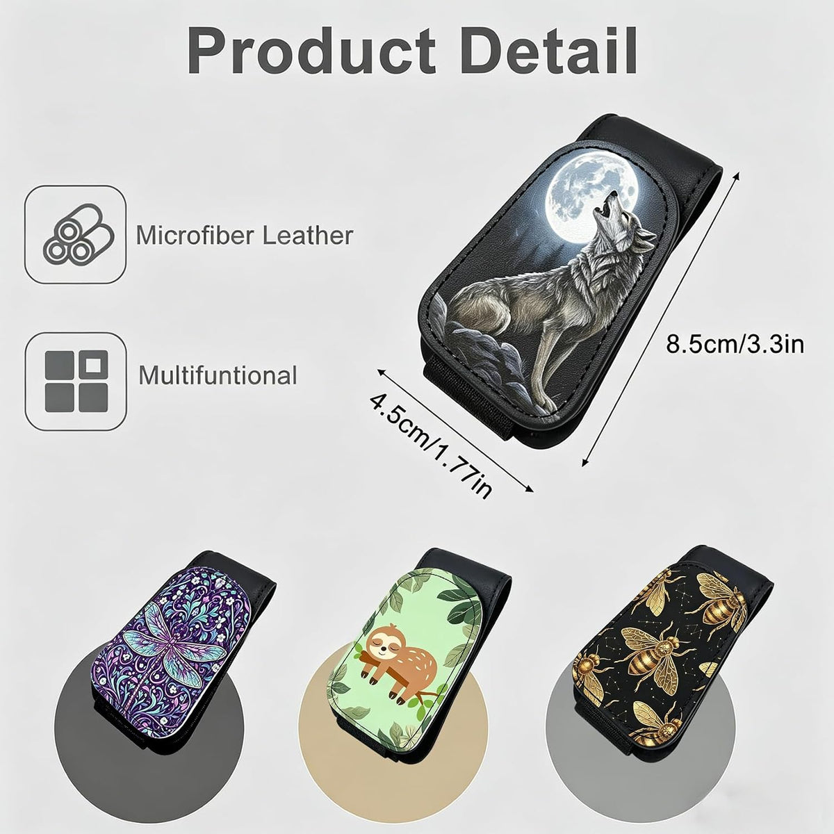 Owl Car Sunglasses Holder Universal Magnetic Visor Accessories