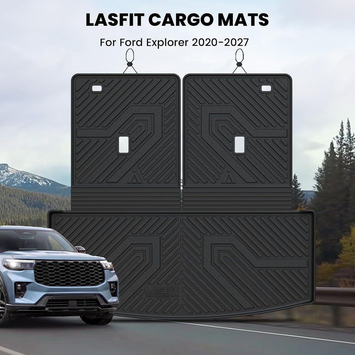 LASFIT Cargo Mat for Ford Explorer 2020-2025 2026 2027 Backrest Liner