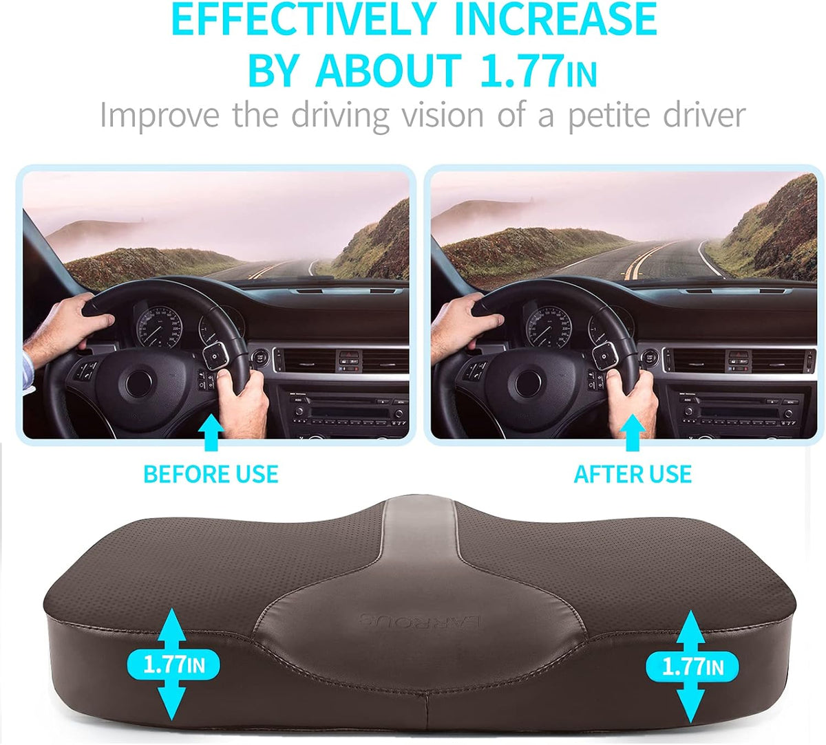 Car Seat Cushion, Comfort Memory Foam Seat Cushion for Driving