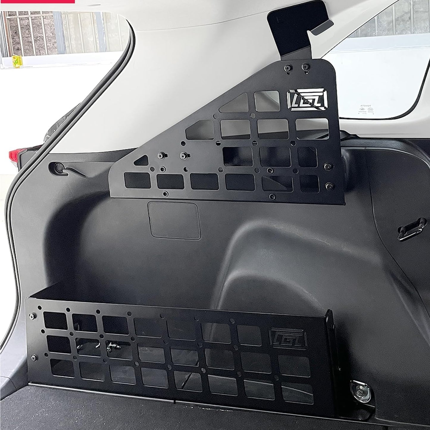 HIGH FLYING 2019-2025 for Toyota RAV4 Car Accessories Molle Panels Storage Modular System Trunk Shelf Organizer Interior Rear Cargo Racks (Panels+Storage Box)