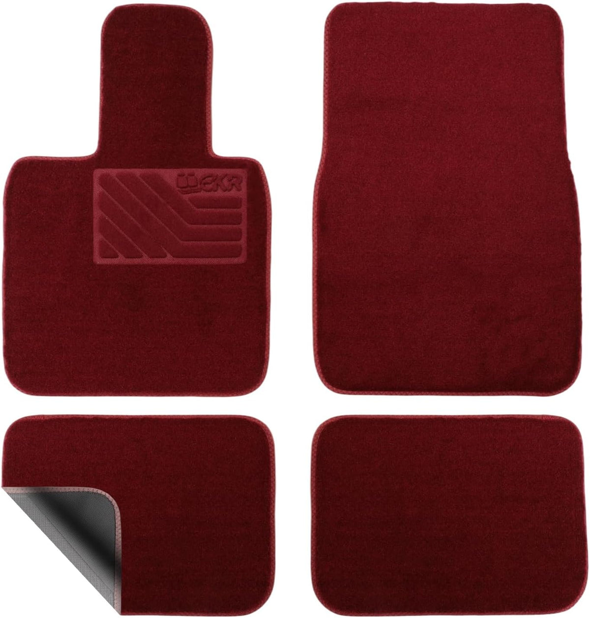 EKR All-Weather Universal Floor Mats,Thick Anti-Slip Car Carpet,4pcs
