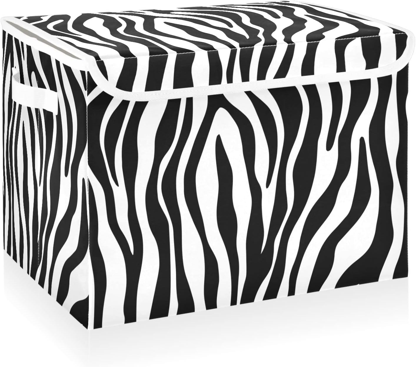 CaTaKu Large Fabric Storage Bins With Lids,Checkered Racing Flag Storage Boxes With Handles for Organizing Clothes, Collapsible Decorative Storage Cube Bins Baskets for Shelves