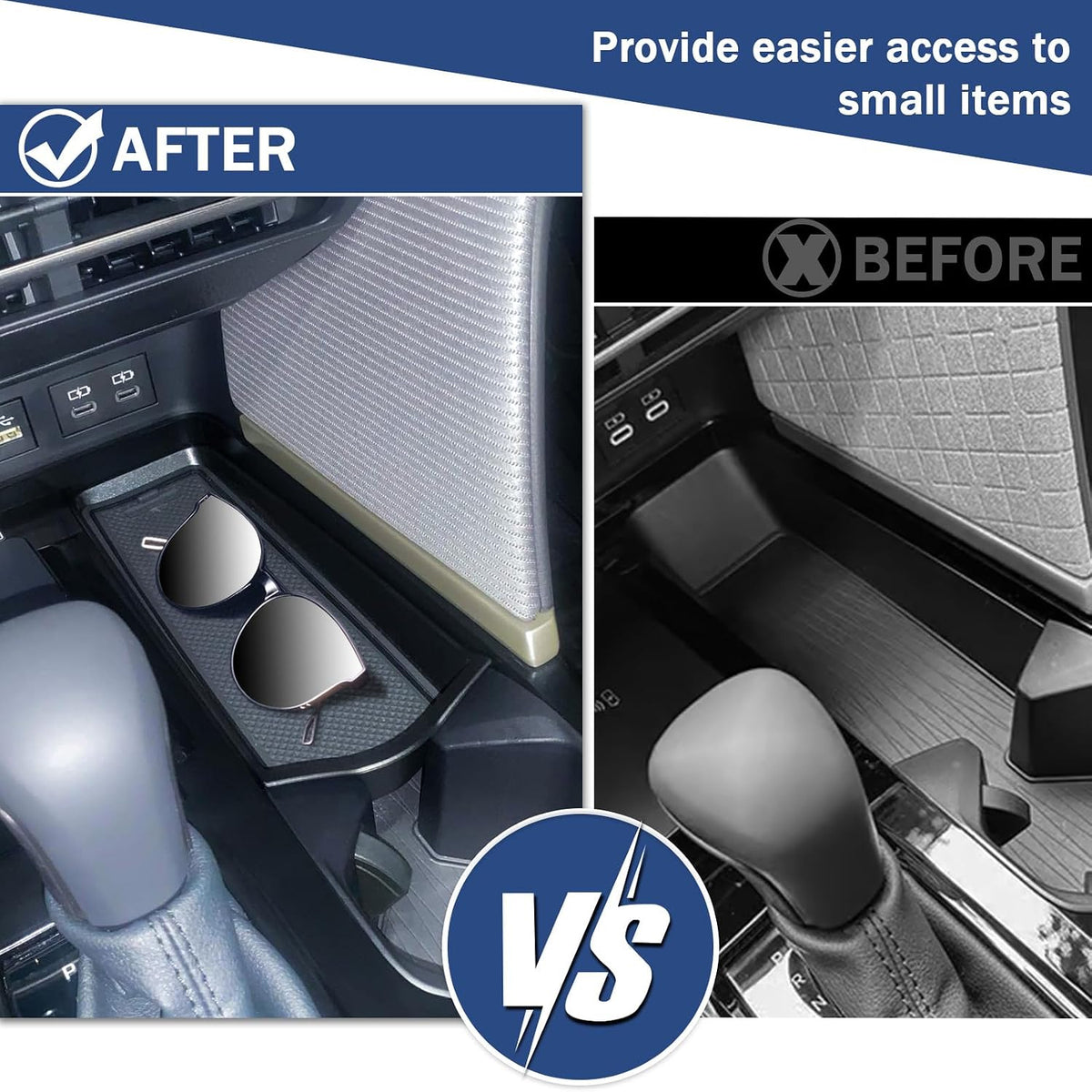 TOPINSTALL Premium Front Center Console Tray for 2025 2026 Toyota Camry