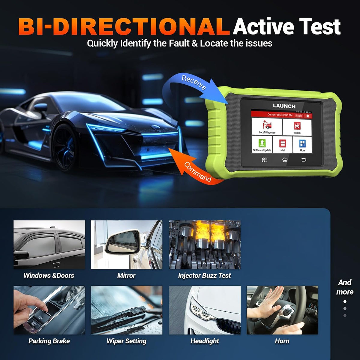 LAUNCH Creader Elite X500 for GM OBD2 Scanner Diagnostic Tool Full System