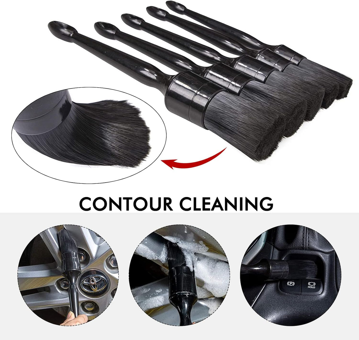 2-in-1 Detailing Brush & Spray Bottle Holder, Wall Mount Organizer Rack