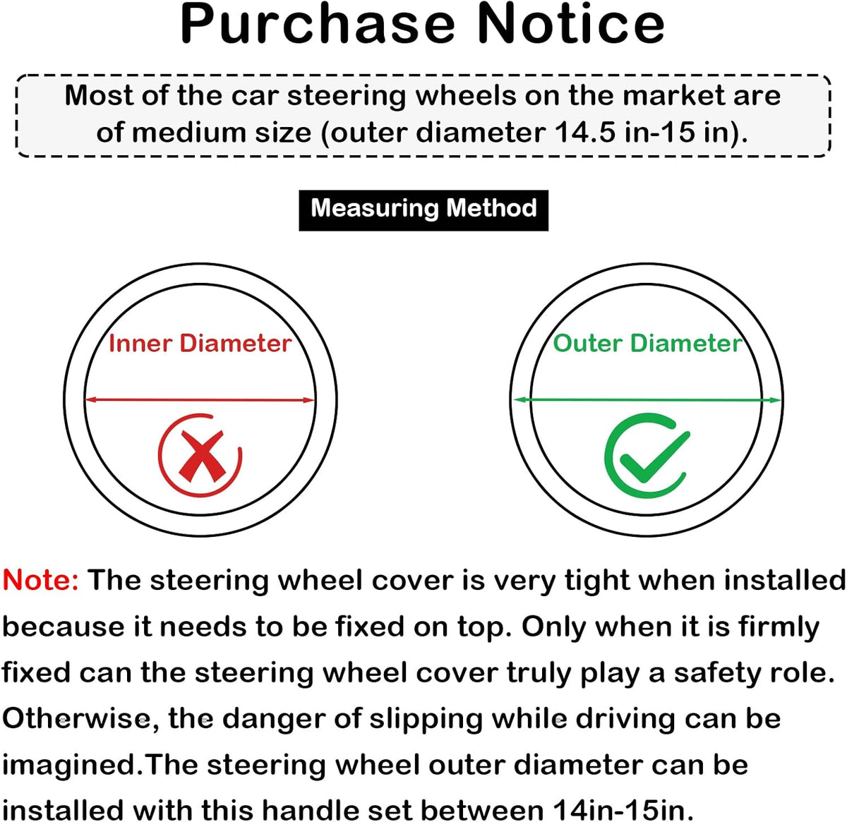 White Embroidery Butterfly Car Steering Wheel Cover,14.5-15 Inch Universal Leather Covers Breathable Anti-Slip Odorless Steering Wheels Accessories for Men Women