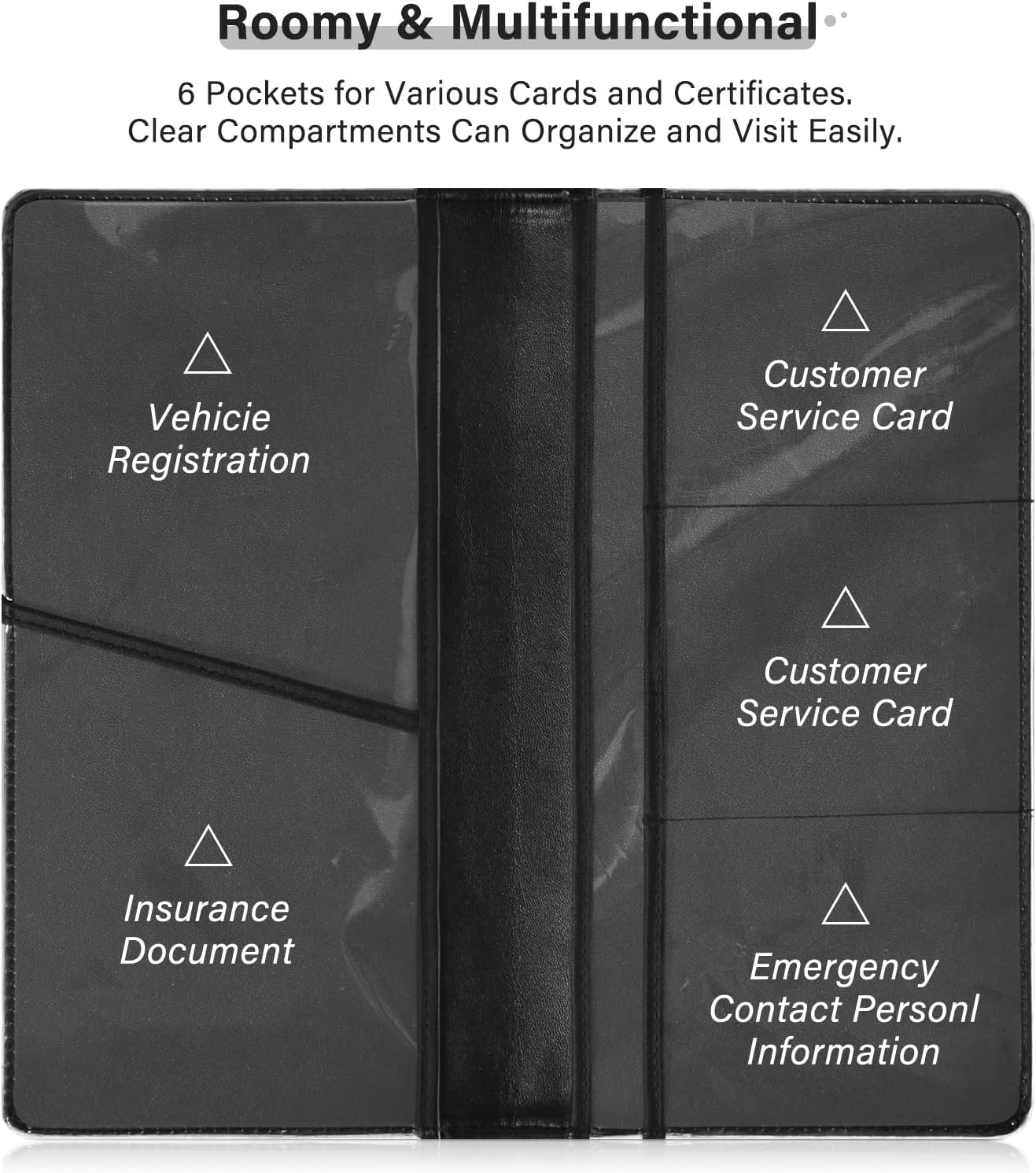 GuoChe Forest Floral Green Car Registration and Insurance Holder Glove Box Organizer Car Document Holder Auto Glove Compartment Essential