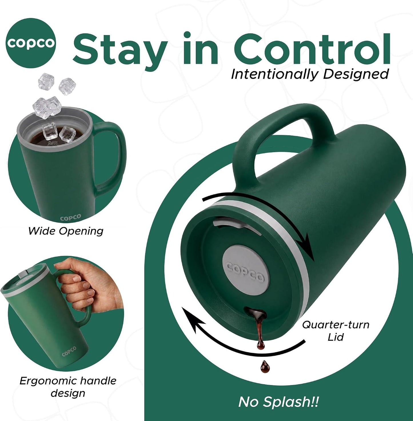 Copco – Cone – Cone Desk Mug – 16 Oz - Hunter Green