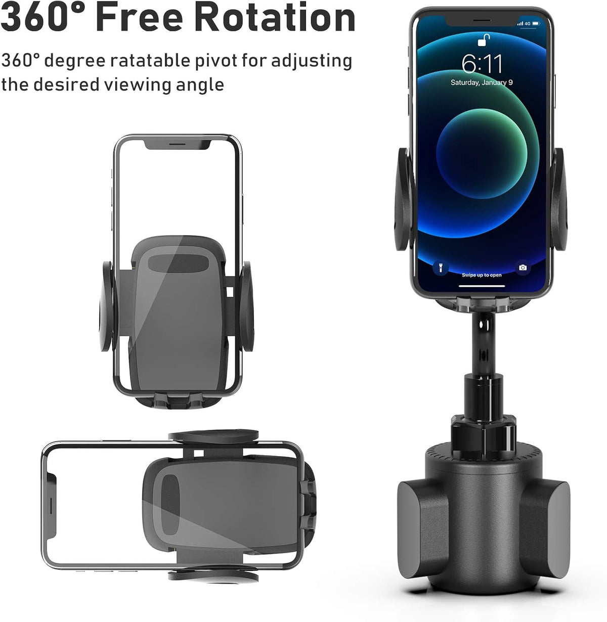 Phone Holders for Your Car, Adjustable Gooseneck Cup Car Phone Holder