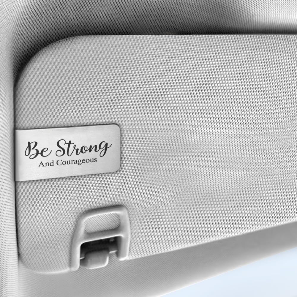 Be Strong and Courageous Car Visor Clip, Visor Clip for New Driver