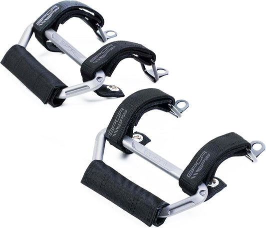 GPCA GP Grip Air Grab Handles Designed for 2024, 2025, 2026 Jeep Wrangler JL, JT & Jeep Gladiator 4xe w/Airbag Compatible - Aero-Grade Aluminum, Patented Foldable Design, Easy Installation