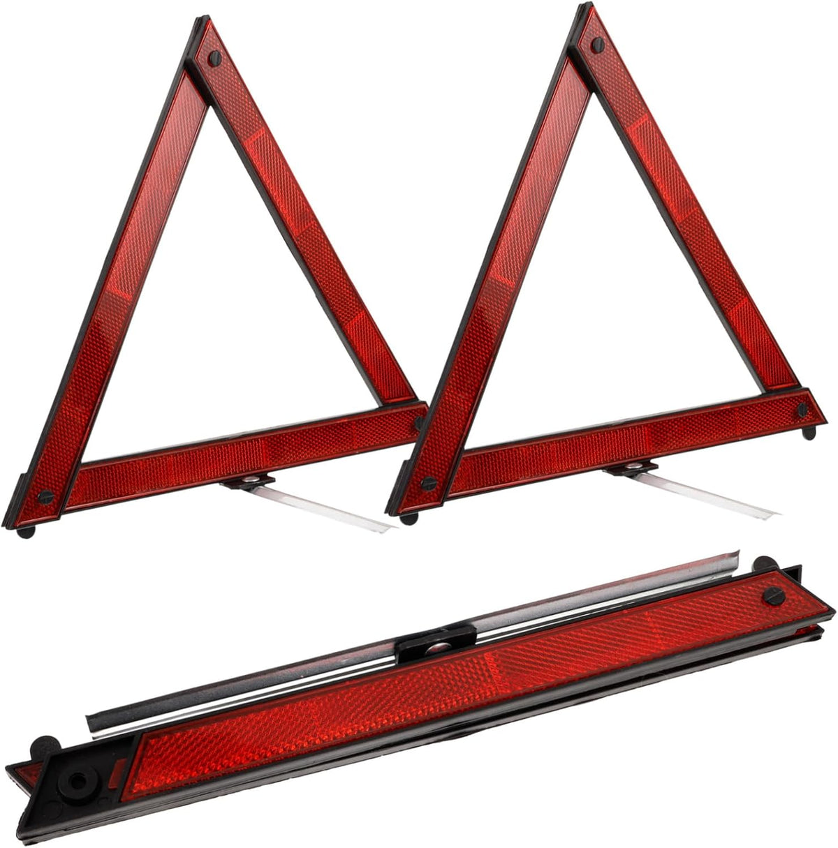 3pcs Reflective Roadside Warning Triangles for Emergency Parking Safety