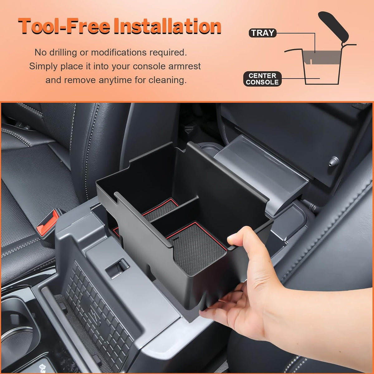 Custom-Fit 2020-2025 Ford Explorer Console Organizer Tray