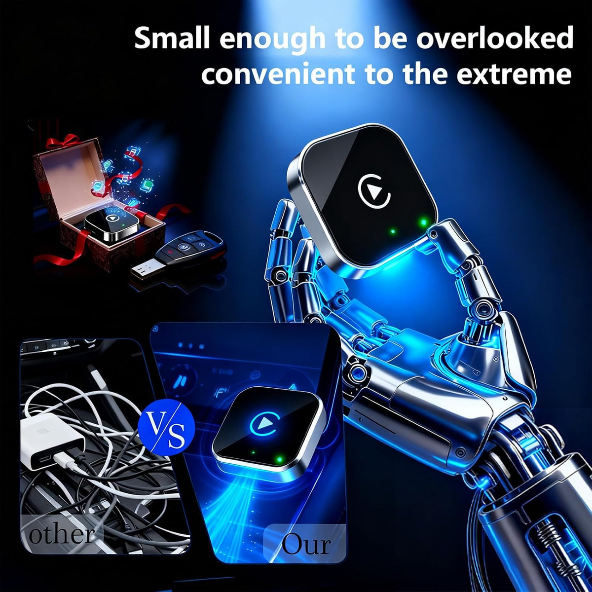 2026 Upgraded Wireless CarPlay Adapter for iPhone & Android Device