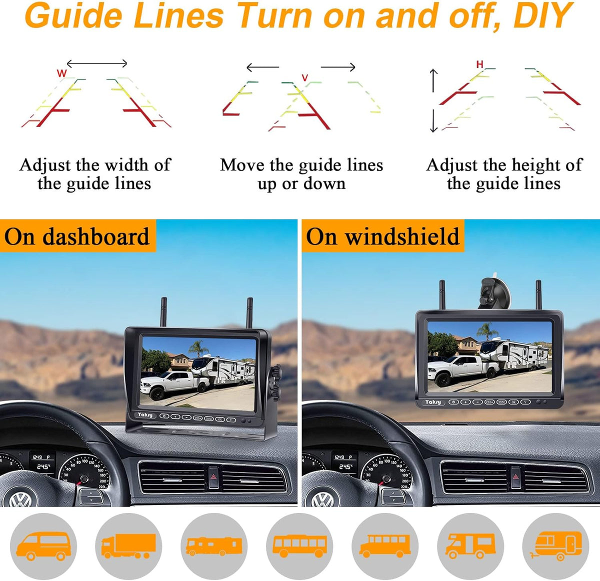 RV Backup Camera Wireless Plug and Play: Pre-Wired for Furrion Easy Install