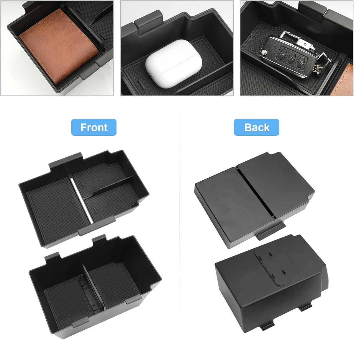 Double-Layer 2024 2025 2026 Crosstrek Center Console Organizer for Crosstrek (Premium/Sport/Limited/Wilderness),Durable ABS Plastic 2025 Crosstrek&Impreza Tray 2026 Crosstrek Hybrid Accessories