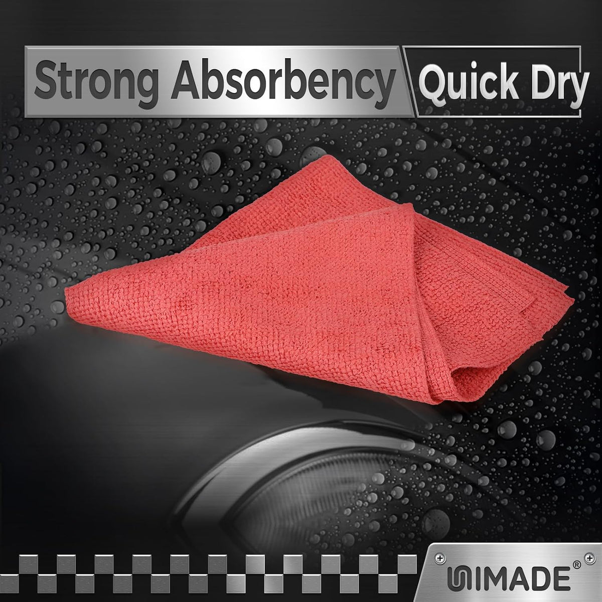 UNIMADE Shop Towels, 100 Pack Commercial Grade Work Rags Microfiber Towel