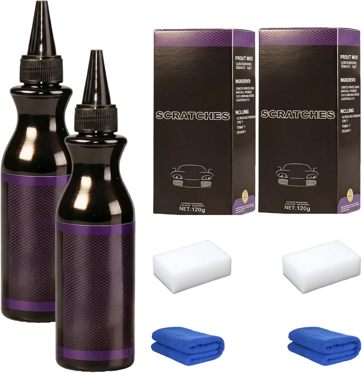 Scratch Remover for Vehicles, 2026 New Car Scratch Repair Kit, Multifunctional Car Paint Scratch Remover for Surface Damage, Portable Car Polishing Wax for All Drivers (2 Set)