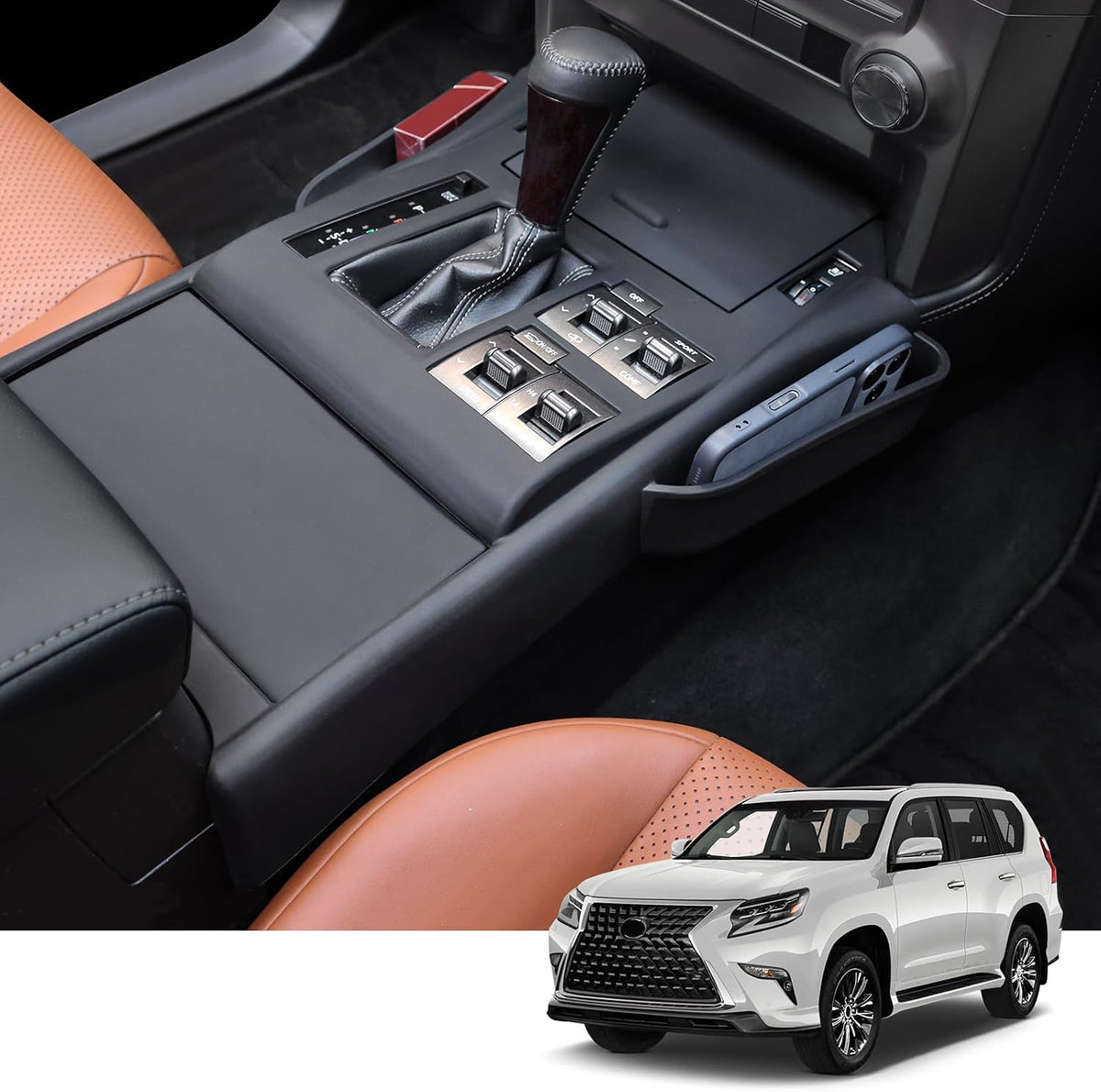 Central Control Silicone Storage Box for 2010-2021 Lexus GX460 Modified