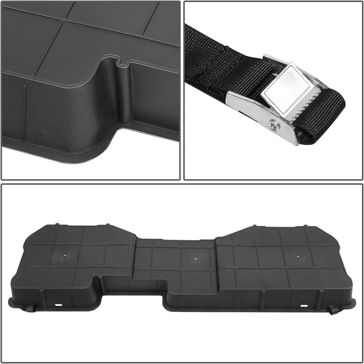 DNA Motoring Under Seat Storage Box Compatible with 07-18 Silverado Sierra 1500 / 07-19 Silverado Sierra 2500HD 3500HD Crew Cab Pickup, SBOX-002