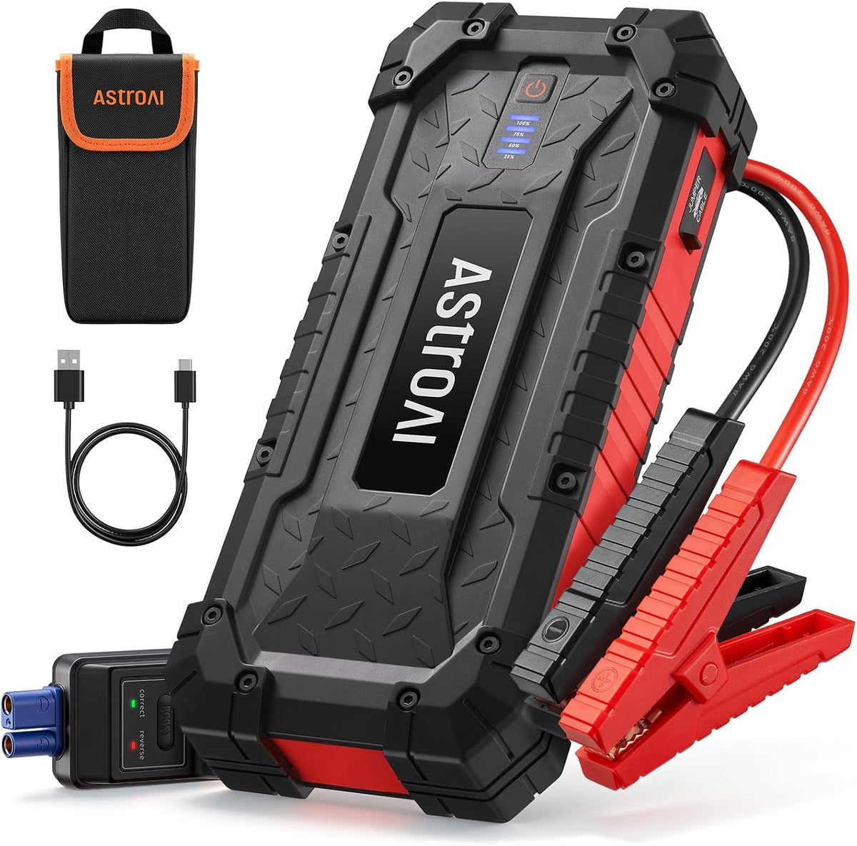 AstroAI S8 Ultra 12V 4000A Lithium Jump Starter Up to All Gas/12L Diesel