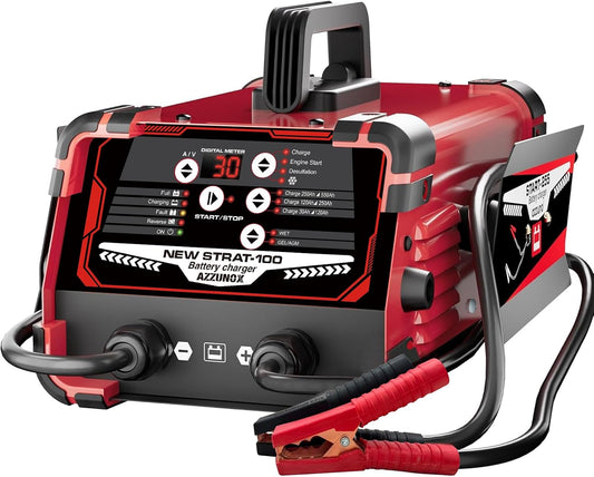 12V/24V Car Battery Charger Maintainer, Max 30A Fast Charging